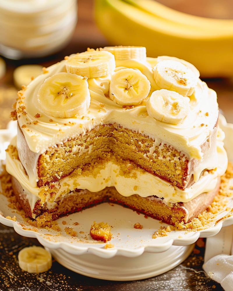 Best Banana Cake With Cream Cheese Frosting