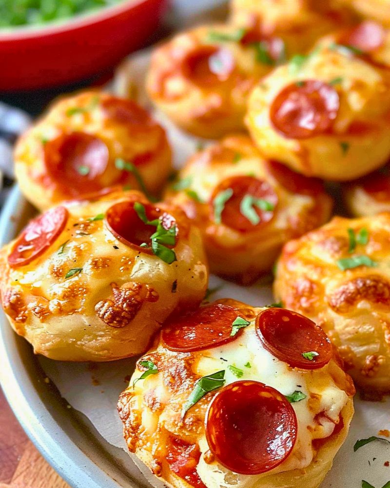 Cheesy Pepperoni Pizza Puffs