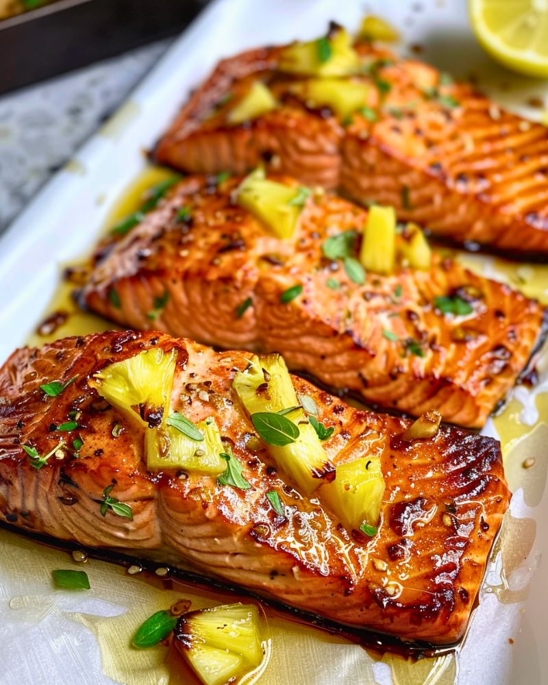 Honey Pineapple Salmon