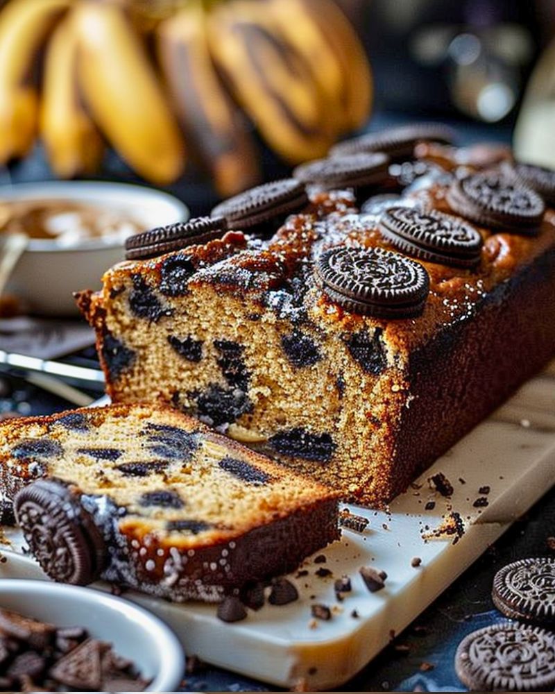 Brown Butter Oreo Banana Bread