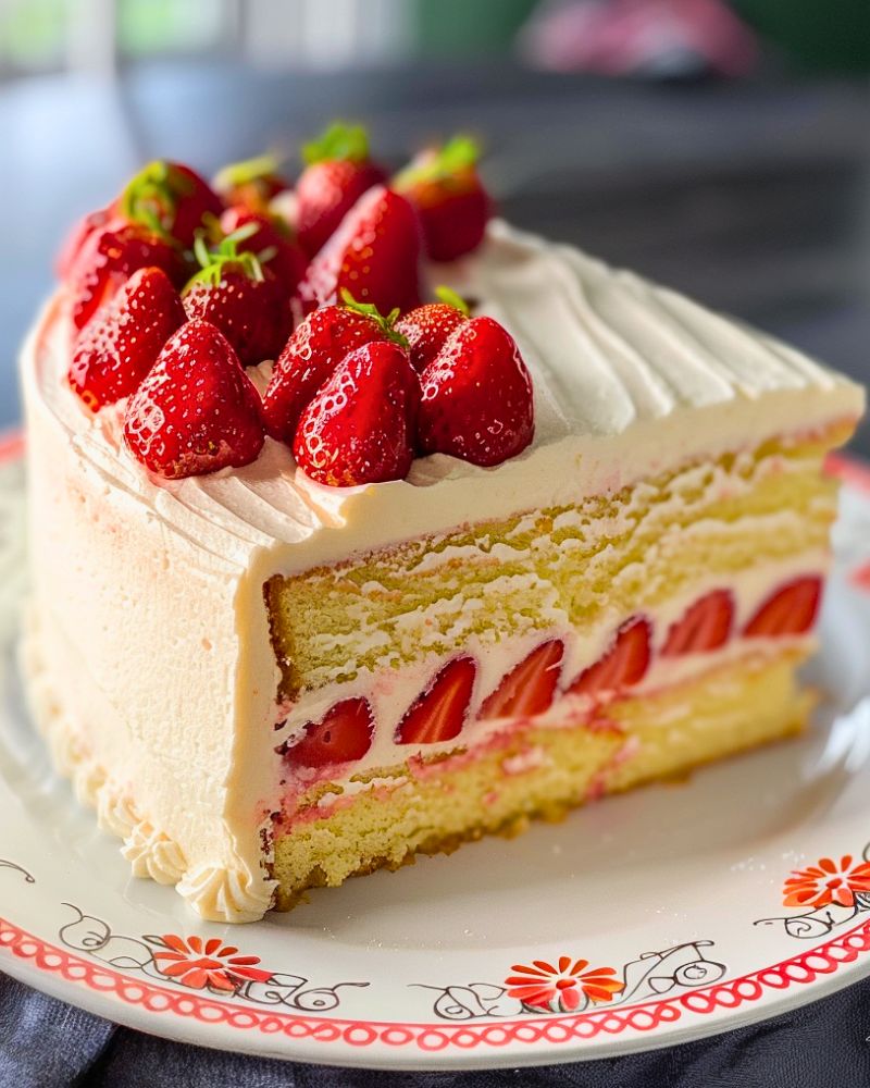 Strawberry Sponge Cake Recipe