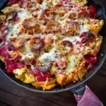 Cheesy Buffalo Chicken Tortellini Bake with Pizza-Inspired Flavors