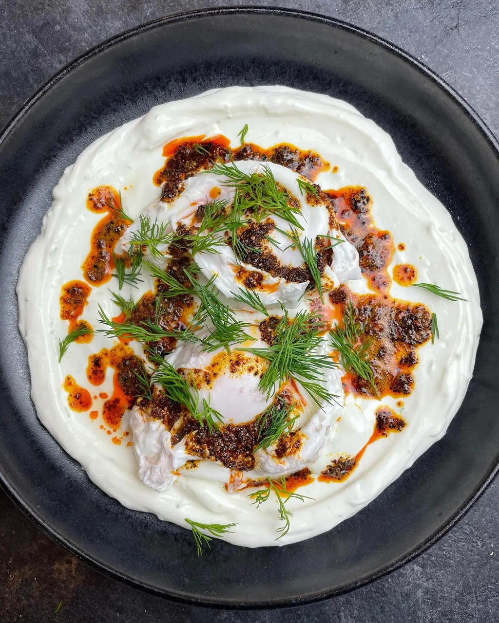 Creamy Turkish Poached Eggs with Chili Butter and Garlic Yogurt