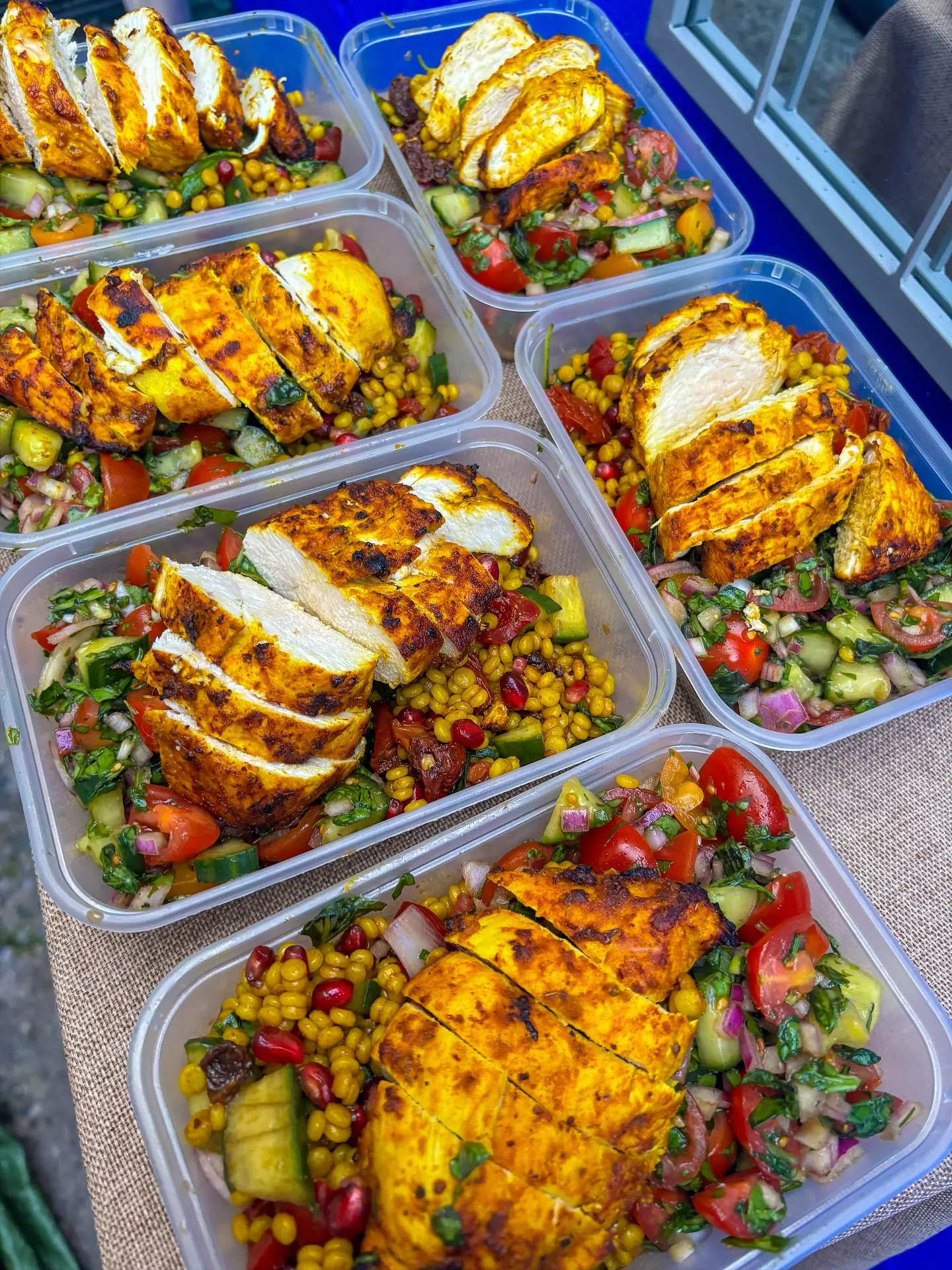 Flavor-Packed Turmeric Chicken with Couscous Salad Meal Prep