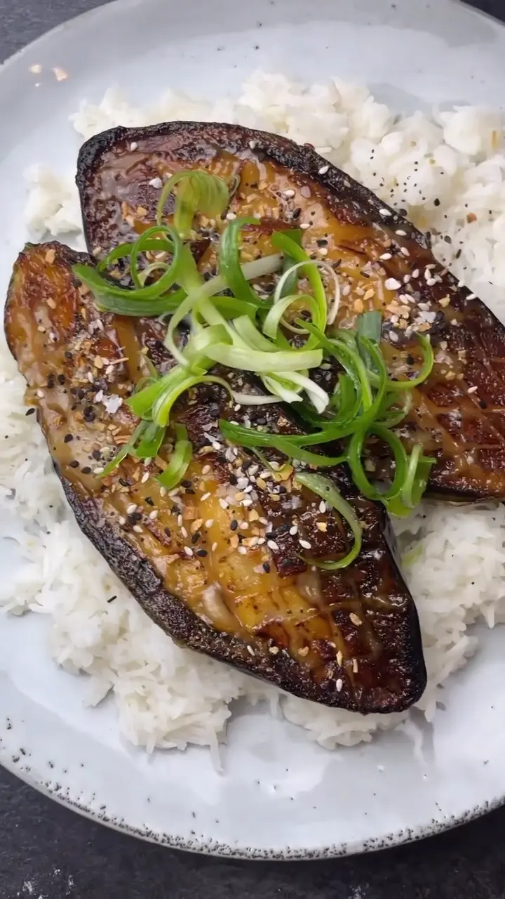 Roasted Miso Glazed Eggplant with Sesame and Scallion — A Sweet, Savory, and Umami-Packed Side Dish