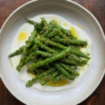 Bright Pistachio Pesto French Beans with Crème Fraîche — Easy Spring Side Dish (Vegetarian, Quick, Fresh)
