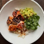 30-Minute Miso Honey Blackened Salmon Rice Bowl with Spicy Avocado Salsa — Easy Midweek Dinner