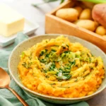Creamy Colcannon-Style Sweet Potato and Leek Mash with Kale
