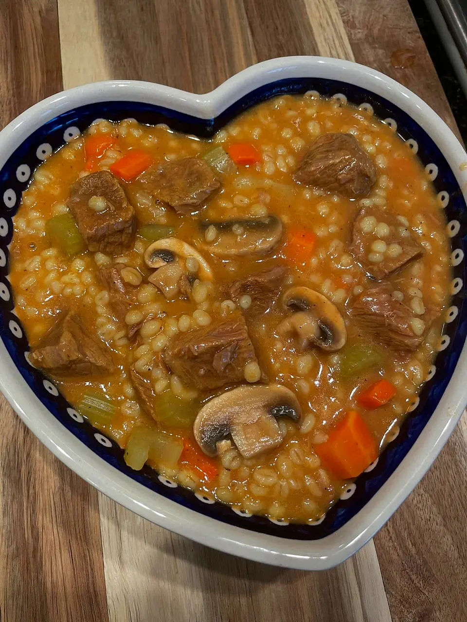 Hearty Beef Barley Soup with Mushrooms Recipe