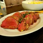 Roasted Beef Tenderloin with Horseradish Dijon Rosemary Butter
