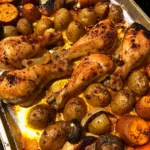 One Pan Baked Chicken and Root Vegetables (Easy Sheet Pan Dinner Recipe)